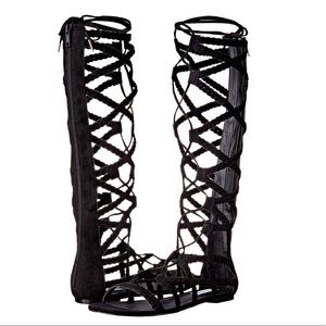 SOLD Women's Black Sammson Suede Gladiator Sandals